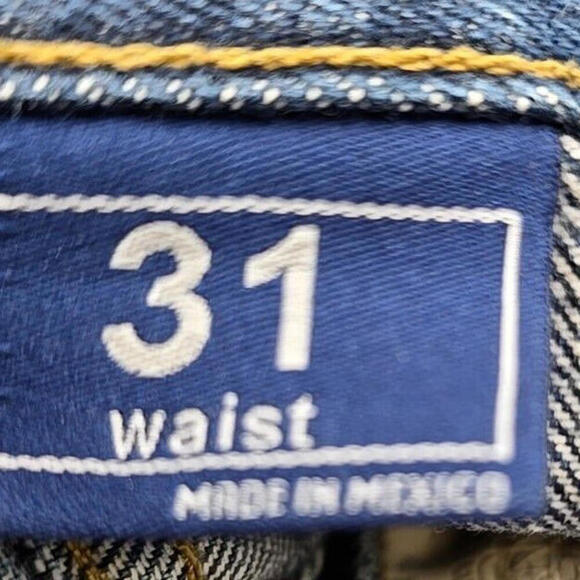 Vintage Y2K Anchor Blue BAGGY Skate Light Wash Denim Blue Jean Shorts Mens 31 - Picture 14 of 15